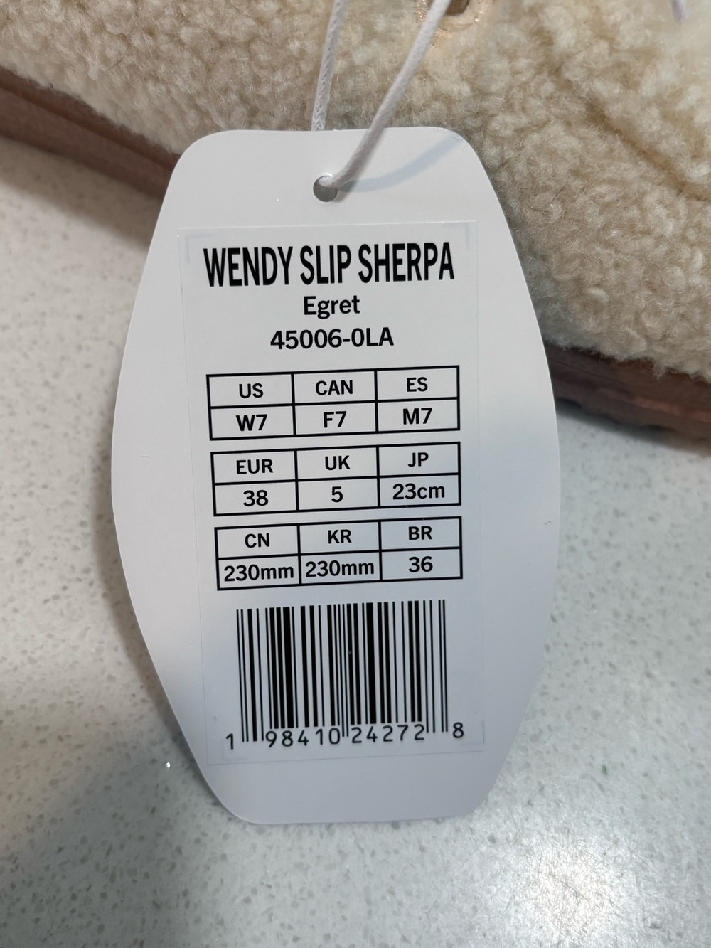 Hey Dude Wendy Slip Sherpa Shoe Egret Size 7 Wide - Picture 6 of 6